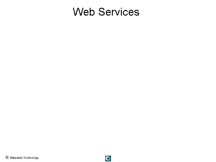 Web Services © Metadata Technology 