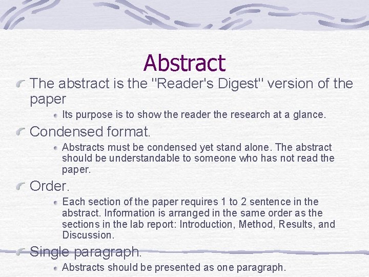 Five Basic Sections of a Research Paper 1