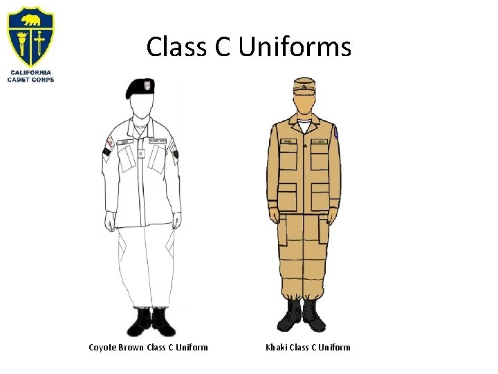 Class C Uniforms Coyote Brown Class C Uniform Khaki Class C Uniform 