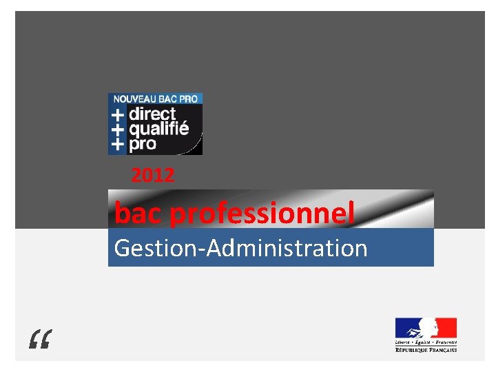 2012 bac professionnel Gestion-Administration 