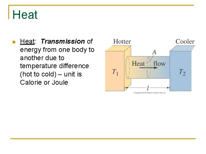 Heat n Heat: Transmission of energy from one body to another due to temperature