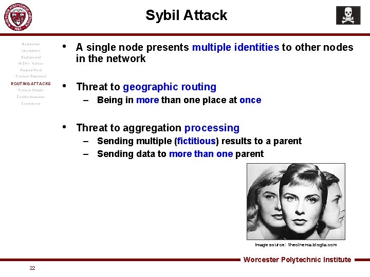 Sybil Attack Biographies Introduction • A single node presents multiple identities to other nodes