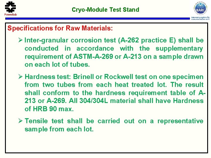 CryoModule Test System Development of CryoModule Test System
