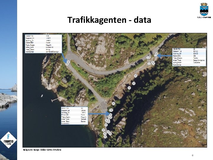 Trafikkagenten - data Bakgrunn: Norge i bilder WMS-Ortofoto 8 