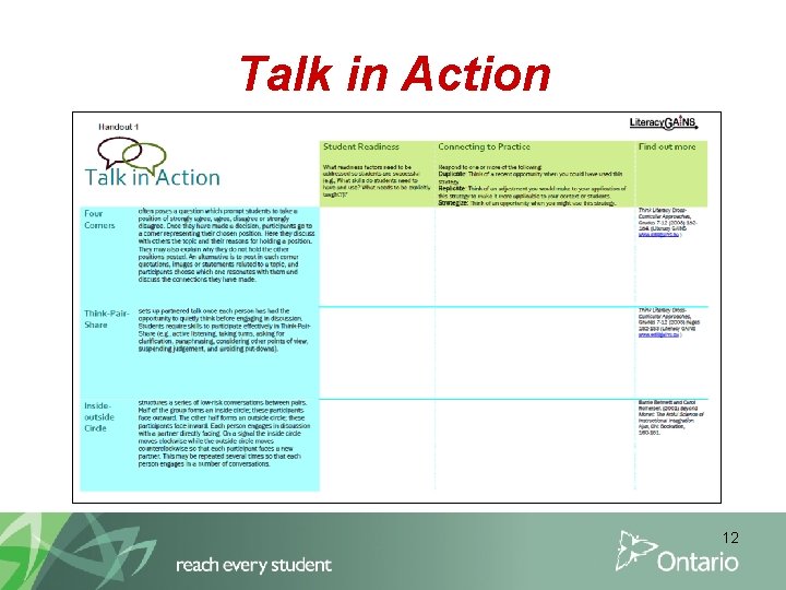 Talk in Action 12 