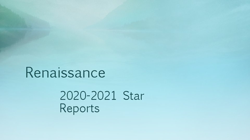 Renaissance 2020 -2021 Star Reports 