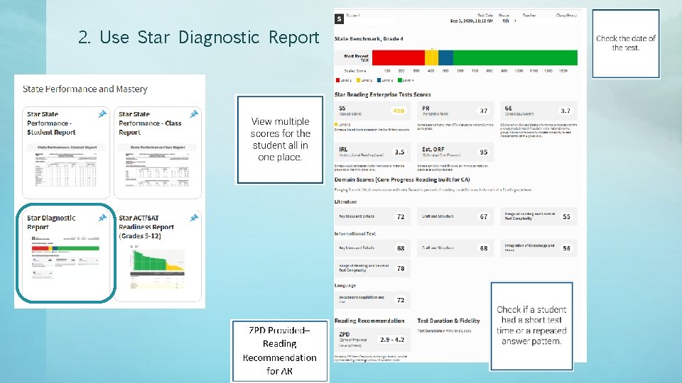 2. Use Star Diagnostic Report 