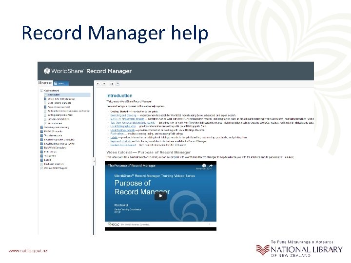 Record Manager help 