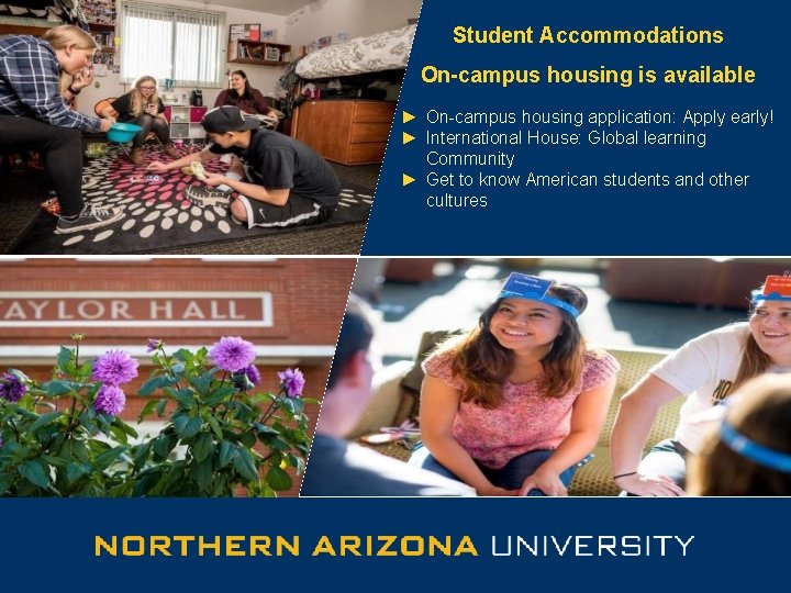 Student Accommodations On-campus housing is available ► On-campus housing application: Apply early! ► International