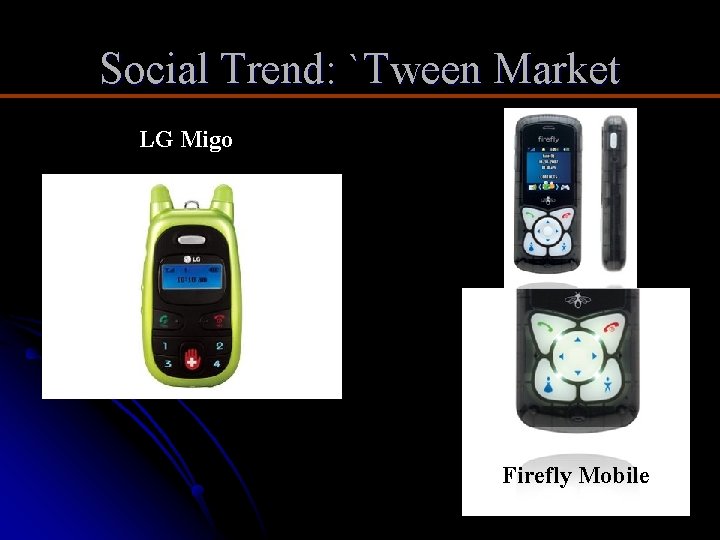 Social Trend: `Tween Market LG Migo Firefly Mobile 11 