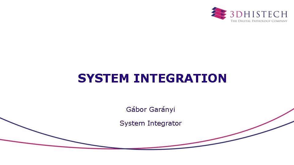 SYSTEM INTEGRATION Gábor Garányi System Integrator 