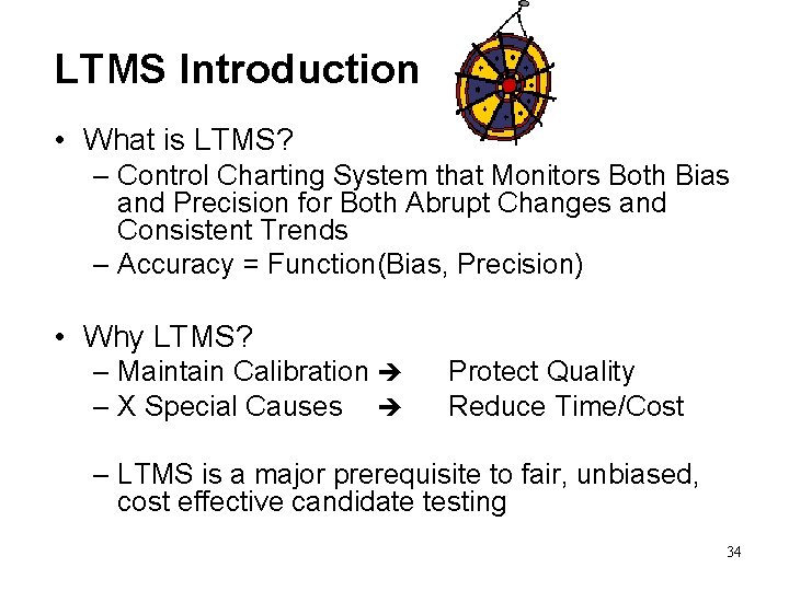 LTMS Introduction • What is LTMS? – Control Charting System that Monitors Both Bias