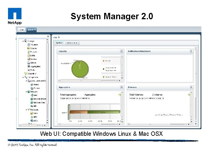 System Manager 2. 0 Web UI: Compatible Windows Linux & Mac OSX 