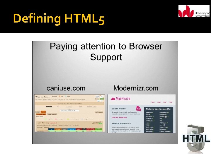 Defining HTML 5 