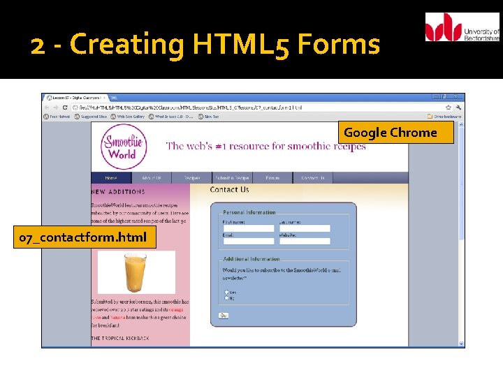 2 - Creating HTML 5 Forms Google Chrome 07_contactform. html 