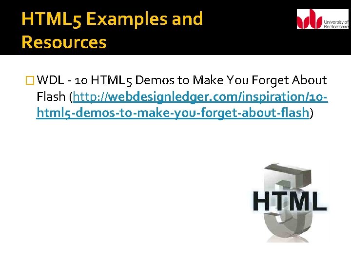 HTML 5 Examples and Resources � WDL - 10 HTML 5 Demos to Make