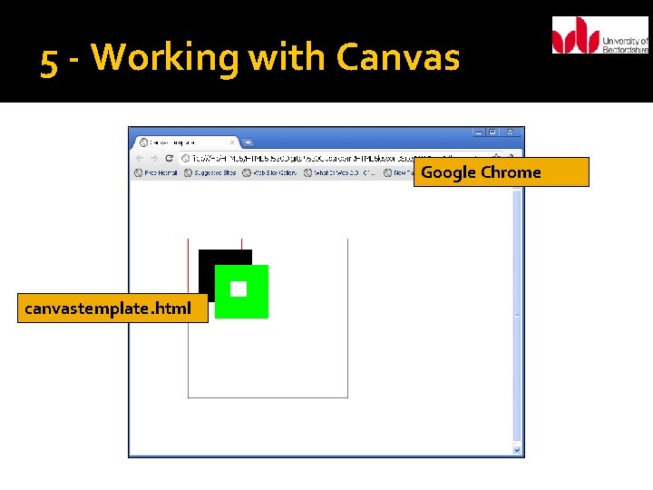 5 - Working with Canvas Google Chrome canvastemplate. html 