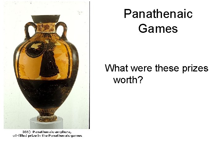 Panathenaic Games What were these prizes worth? 