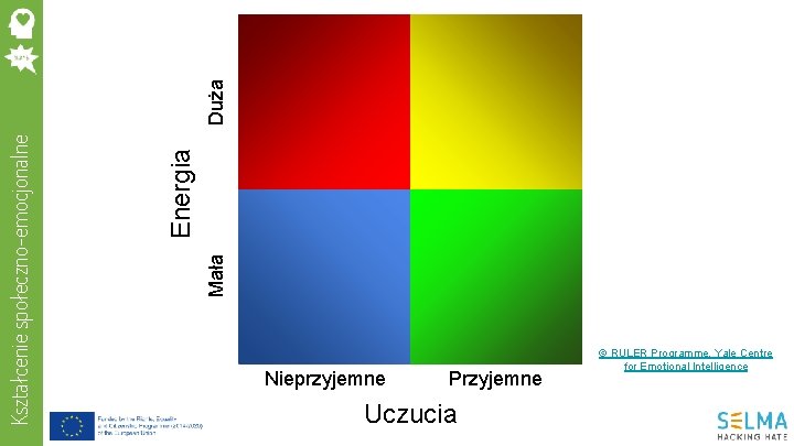 Duża Mała Energia Kształcenie społeczno-emocjonalne Nieprzyjemne Przyjemne Uczucia © RULER Programme. Yale Centre for