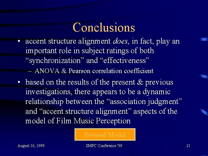 Conclusions • accent structure alignment does, in fact, play an important role in subject