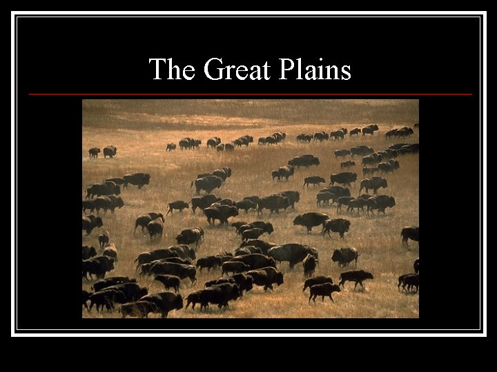 The Great Plains 