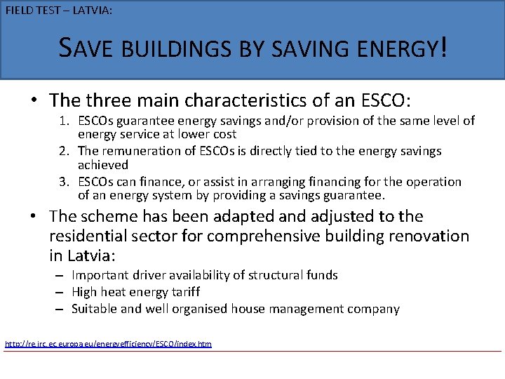 Change Best Promoting the development of an energy