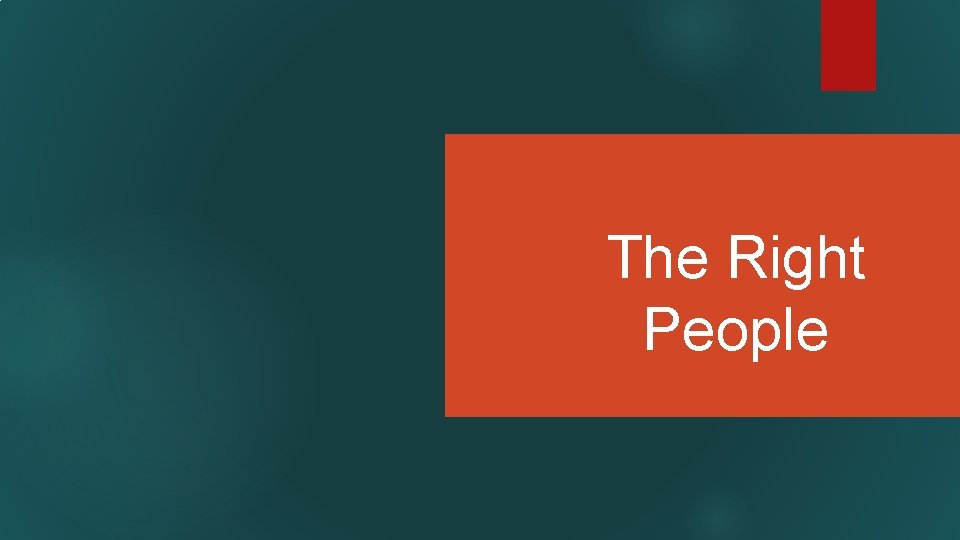 The Right People 