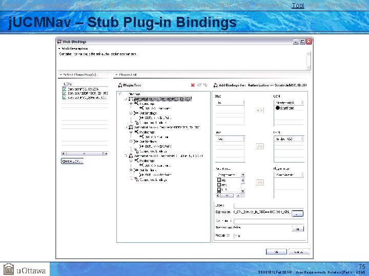 Basics Transformations UC GRL RM Traversal Performance Testing BPM AOM Reverse E. Tool MM