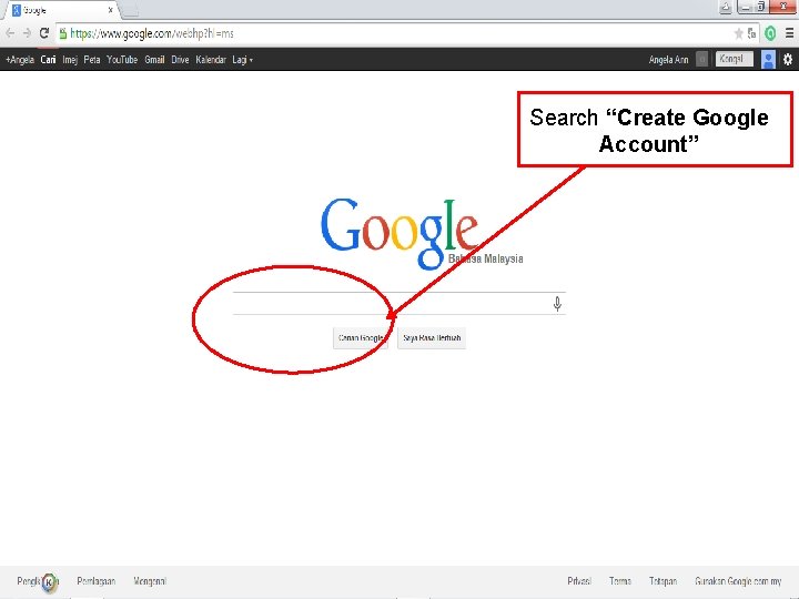 Search “Create Google Account” 