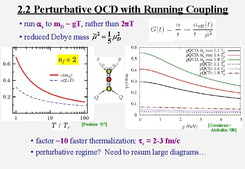 2. 2 Perturbative QCD with Running Coupling • run as to m. D ~