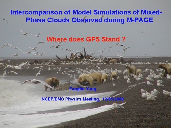 Intercomparison of Model Simulations of Mixed. Phase Clouds Observed during M-PACE Where does GFS