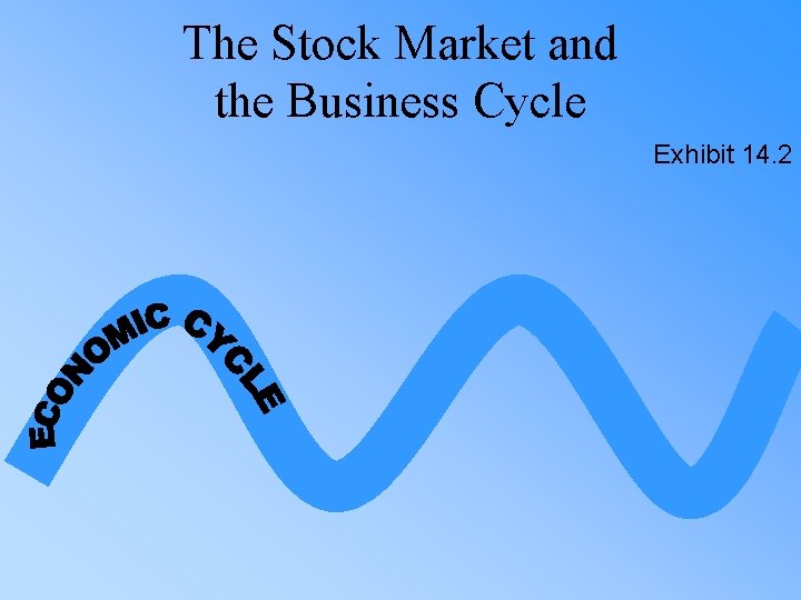 The Stock Market and the Business Cycle Exhibit 14. 2 