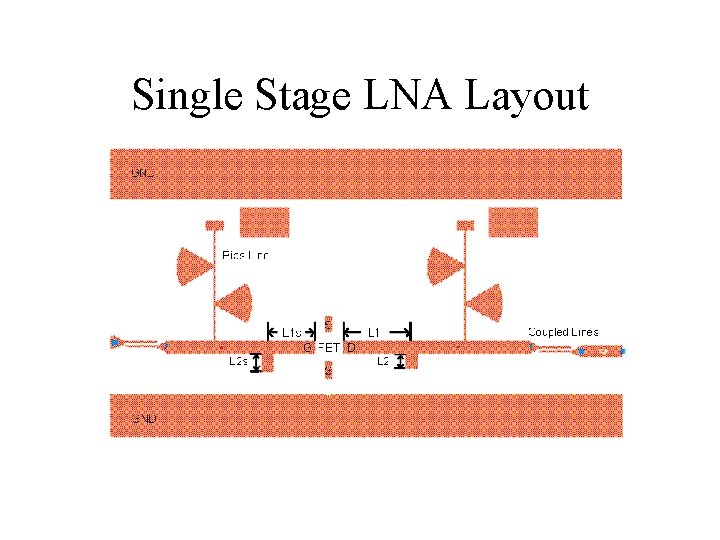 Single Stage LNA Layout 