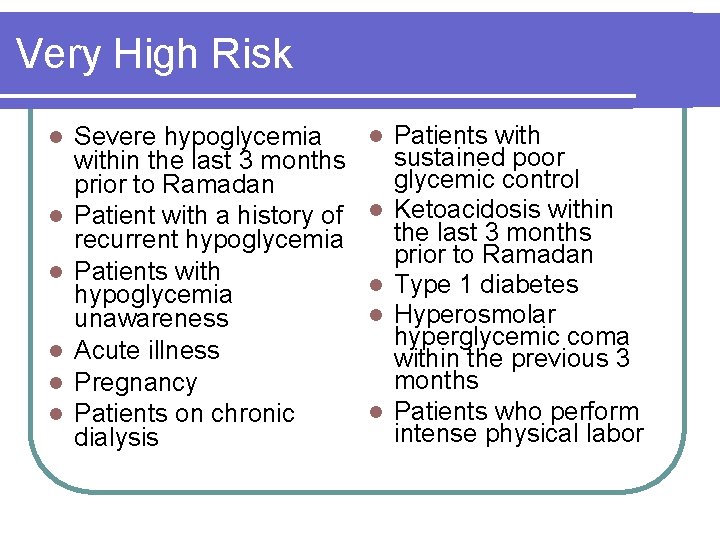Medical Management of Diabetes During Ramadan Jennifer Hamilton