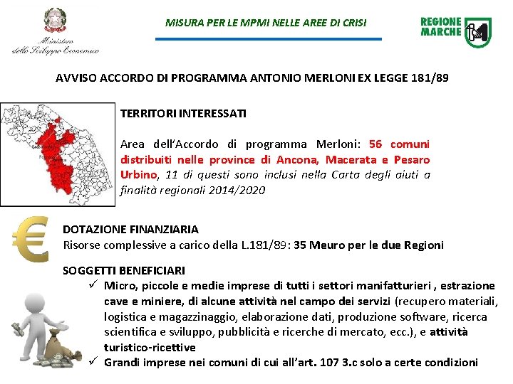 MISURA PER LE MPMI NELLE AREE DI CRISI AVVISO ACCORDO DI PROGRAMMA ANTONIO MERLONI