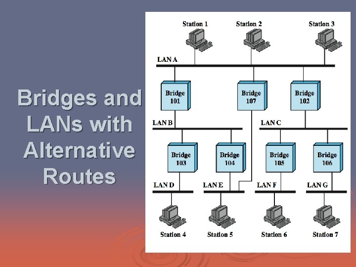 Bridges and LANs with Alternative Routes 