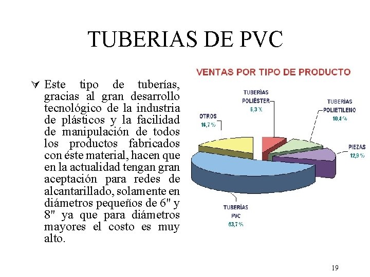 TUBERIAS DE PVC Ú Este tipo de tuberías, gracias al gran desarrollo tecnológico de