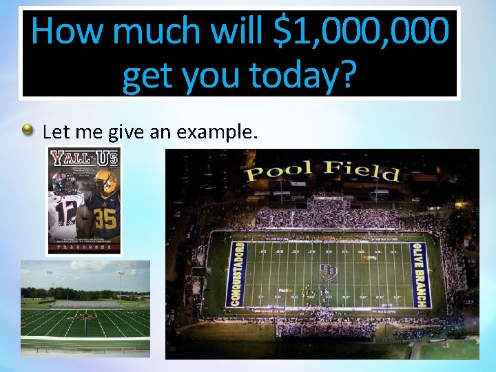 How much will $1, 000 get you today? Let me give an example. 