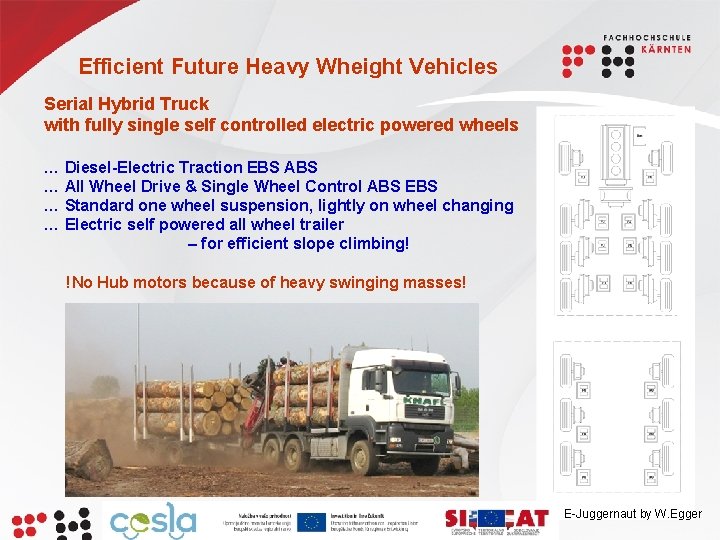 Efficient Future Heavy Wheight Vehicles Serial Hybrid Truck with fully single self controlled electric