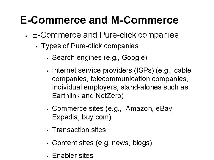 Pure Click Companies Example Designing and Managing Integrated Marketing Channels Channel Power