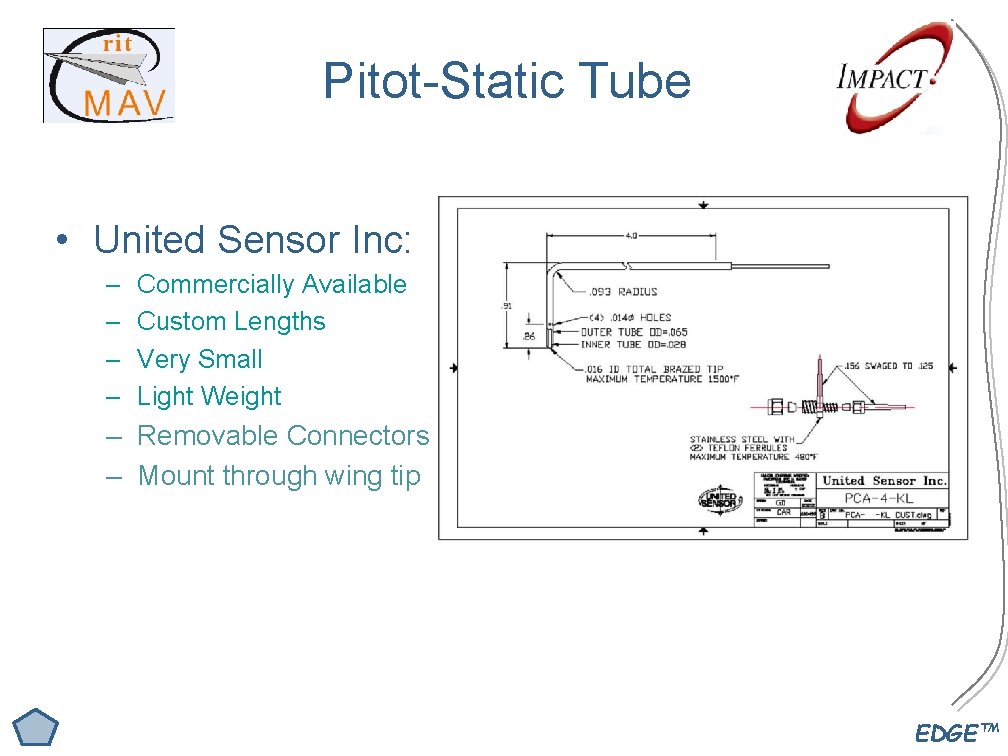 Mav Control System MAV Control System P 09122 Final Design Review