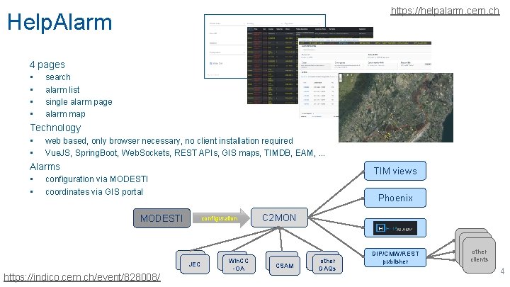 https: //helpalarm. cern. ch Help. Alarm 4 pages • • search alarm list single