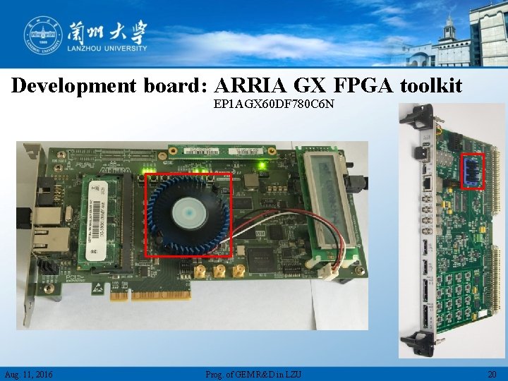 Development board: ARRIA GX FPGA toolkit EP 1 AGX 60 DF 780 C 6