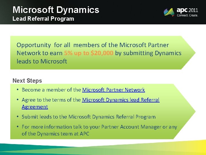 Microsoft Dynamics Lead Referral Program Opportunity for all members of the Microsoft Partner Network