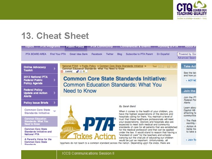 13. Cheat Sheet ICCS Communications Session II 