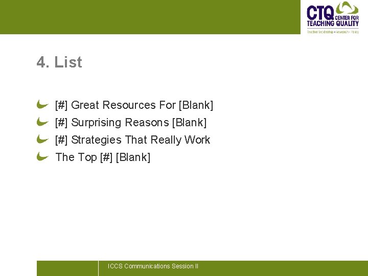 4. List [#] Great Resources For [Blank] [#] Surprising Reasons [Blank] [#] Strategies That