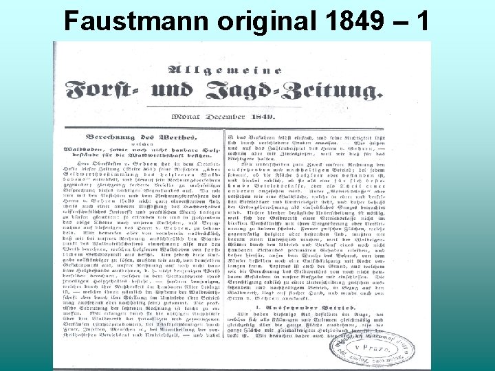 Faustmann original 1849 – 1 