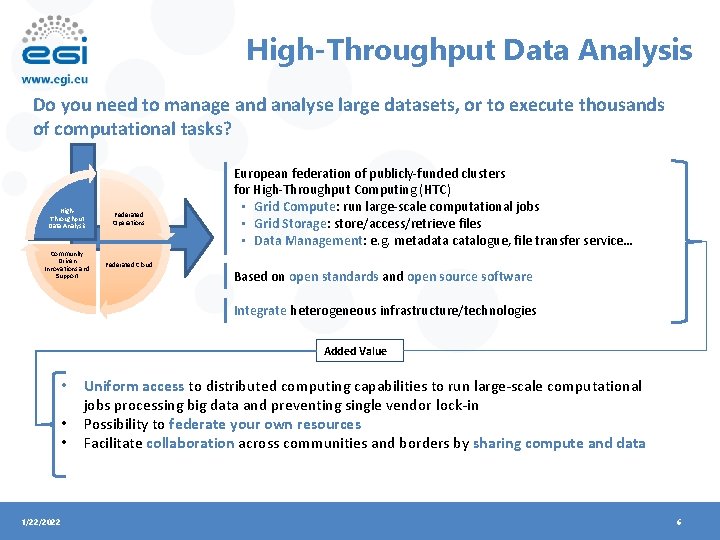 High-Throughput Data Analysis Do you need to manage and analyse large datasets, or to