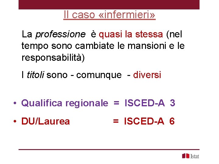 Il caso «infermieri» La professione è quasi la stessa (nel tempo sono cambiate le Il caso «infermieri» La professione è quasi la stessa (nel tempo sono cambiate le