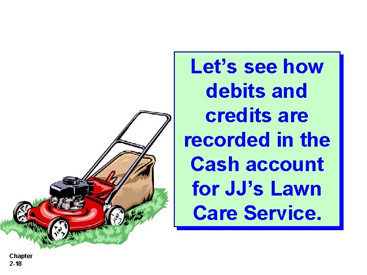 Let’s see how debits and credits are recorded in the Cash account for JJ’s